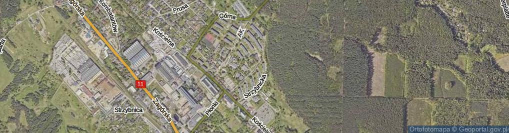 Zdjęcie satelitarne Strzybnicka ul.